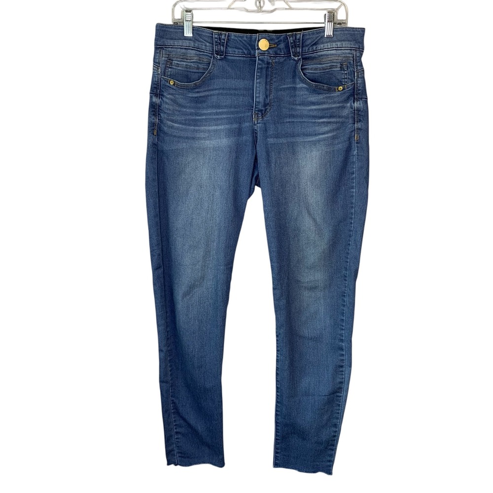 Democracy "Ab" Solution B11058BV2 Medium wash. High rise‎ slim straight. Size 12